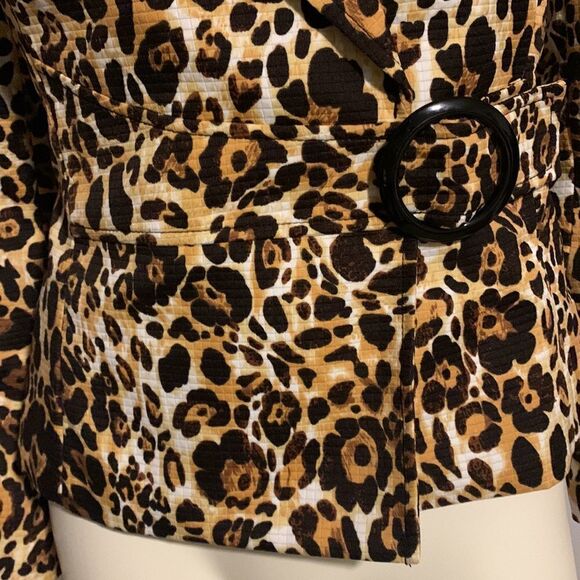 Vintage Isabella quilted animal print blazer jacket. Size 8 - Picture 6 of 16